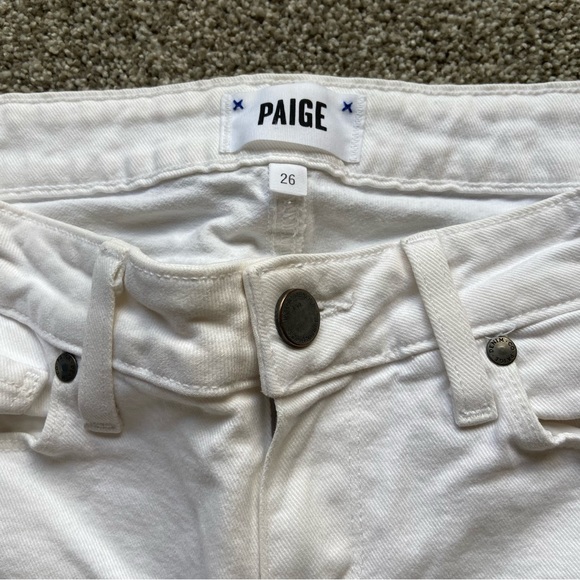 PAIGE KYLIE CROP JEANS WHITE SIZE 26 - Picture 4 of 7